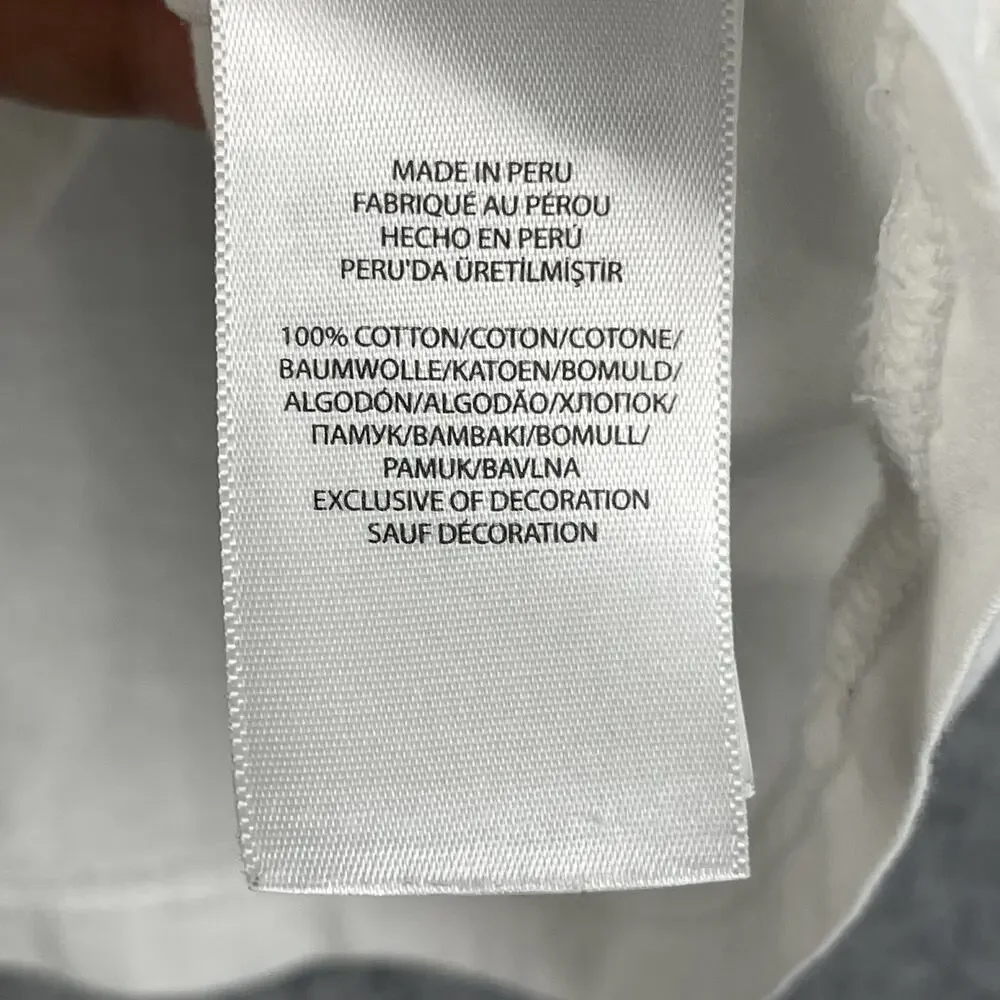 Polo Ralph Lauren‎ Hoodie Mens Large White Long Sleeve Tee Embroidered Pony
